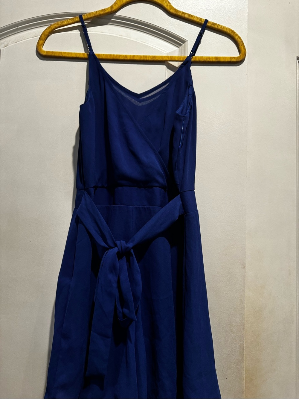 Express Blue Wrap Front Ruffle Romper Size 2 - Picture 2 of 6